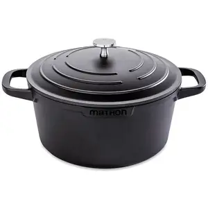 Mathon Cocotte légère ronde en fonte d'aluminium 24 cm 4,5 L coloris n... pas cher