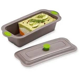 Rigiflex Terrine en silicone structure acier avec couvercle 2 en 1 24 cm Mathon pas cher