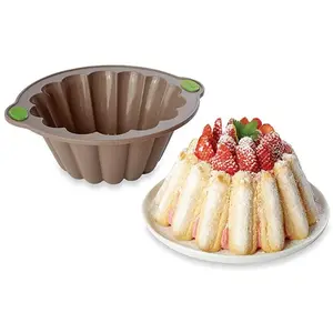 Rigiflex Moule à charlotte en silicone structure acier 26,5 cm Mathon pas cher