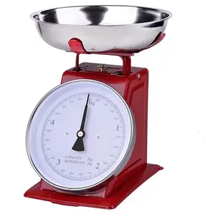 Balance de cuisine mécanique rouge 5 kg Mathon pas cher