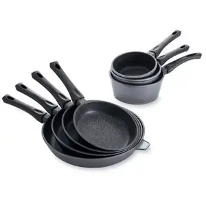 Mathon Lot de 4 poêles et 3 casseroles avec revêtement Dur comme la pi...Vendu parmathon
