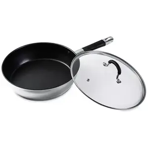 Sauteuse antiadhésive inox et couvercle Rapid Cook 28 cm Mathon