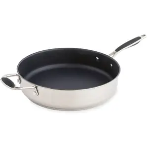 Mathon Sauteuse antiadhérente inox avec contre-poignée Excell'Inox 28 cm Math... pas cher