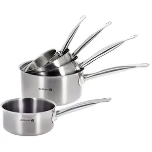 Lot 5 casseroles inox Prim'Appety 12, 14, 16, 18 et 20 cm De Buyer