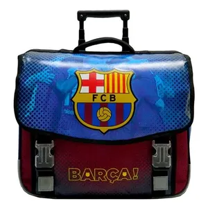 FAST FC BARCELONE Cartable à Roulettes 41Cm 2 Compartiments + 1 Poche