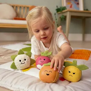 Les Dooballs Set de 4 balles doudous Potager pas cher