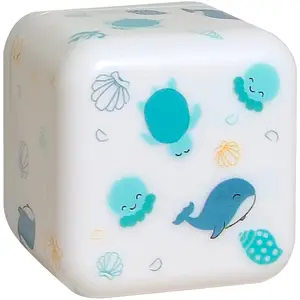 Cloud B Veilleuse Nomade Cube B Blanc, Bleu
