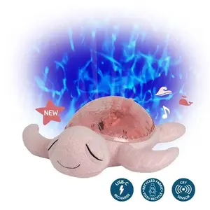 Comparateur de prix : Cloud B Veilleuse peluche Tranquil Turtle  Rose (rechargeable)