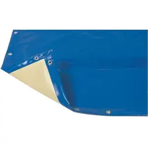 Piscineo - Bâche hiver Luxe bleue compatible piscines modèle Safran ou pas cher