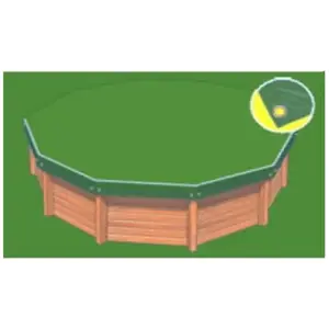 PISCINEO Bâche hiver Eco verte compatible piscine Tropic Octo 414 pas cher
