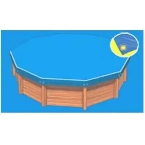 PISCINEO Bâche hiver Eco bleue compatible piscine naturalis rectangulaire pas cher