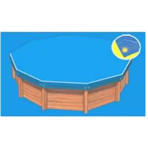 Piscineo - Bâche hiver Eco bleue compatible piscine Ubbink Azura 410 pas cher
