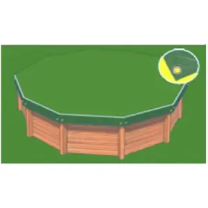 PISCINEO Bâche Eco verte compatible piscine modèle Oristano et Luna Puesta pas cher