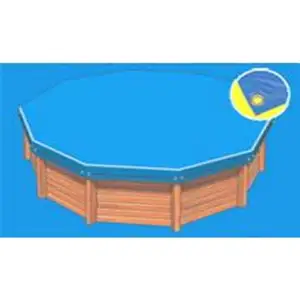 Piscineo - Bâche hiver Eco bleue compatible piscine modèle Thalassa pas cher