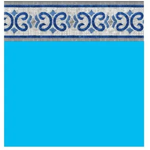 PISCINEO Liner Piscine 75/100 Bleu foncé - frise Oxford Dia 5.50m h 1.20m pas cher