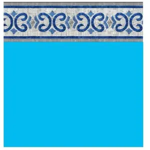 Piscineo - Liner Piscine 75/100 Bleu foncé avec frise Oxford Dia 3.60m h pas cher
