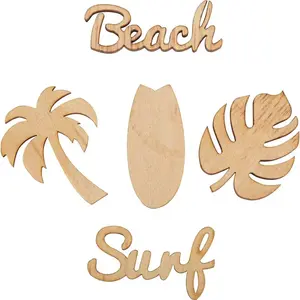 RueDeLaFete Sachet de 10 confettis en bois Beach and Surf 4cm pas cher