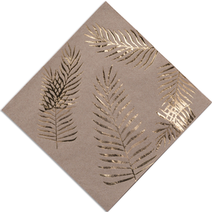 Arty Fêtes Factory Lot de 16 serviettes en papier kraft Tropi Chic palmier pas cher