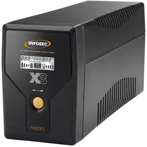 Comparateur de prix : Infosec X3 EX Onduleur 1000 VA 2 Prises Schuko-FR RJ11-45 LCD USB Noir