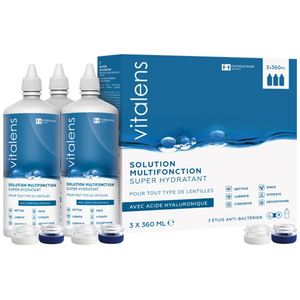 Comparateur de prix : Vitalens Solution de Nettoyage Multifonction pour Lentilles Souples Lo...