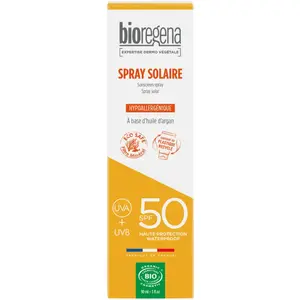 Bioregena Spray solaire SPF50 bio - Huile d'argan & vitamine E - Corps - 90 ml pas cher
