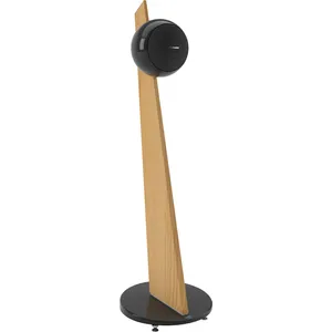 Enceintes colonne Cabasse Riga 2 Noir mat sur pied chêne naturel (la p... pas cher