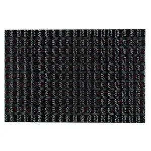 ID MAT TAPIS SOLIDO 40X60CM BI BANDE NOIR/BOR