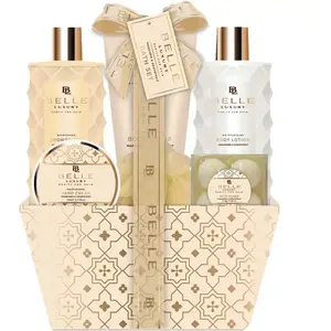 Comparateur de prix : Coffret de bain - GLOSS - Panier parfumé vanille tilleul - 9 pièces - Bien-être - Mixte