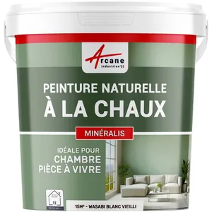 Comparateur de prix : Peinture a la chaux naturelle : NUANCES MINERALES CHAUX Wasabi - bla...