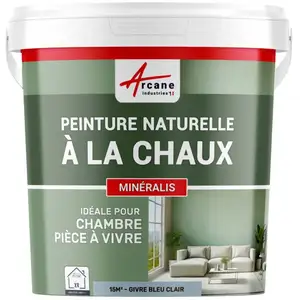 Comparateur de prix : Peinture a la chaux naturelle : NUANCES MINERALES CHAUX Givre - bleu c...