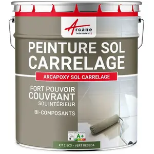 Comparateur de prix : Peinture résine carrelage sol - ARCAPOXY SOL CARRELAGE Ral 6011 Vert ...