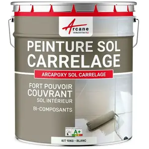 Comparateur de prix : Peinture résine carrelage - ARCANE INDUSTRIES - ARCAPOXY SOL CARRELAGE - RAL 9003 Blanc - Kit 10 Kg - 50 m²