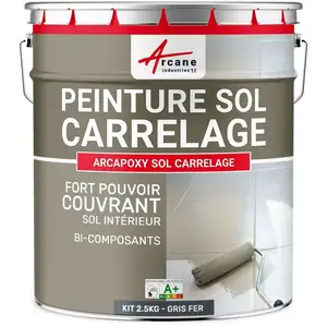 Comparateur de prix : Peinture résine carrelage sol - ARCAPOXY SOL CARRELAGE RAL 7011 Gris ...