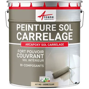 Comparateur de prix : Peinture résine carrelage sol - ARCAPOXY SOL CARRELAGE RAL 1015 Ivoir...
