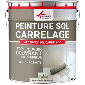 Comparateur de prix : Peinture résine carrelage sol - ARCAPOXY SOL CARRELAGE RAL 9001 Blanc...