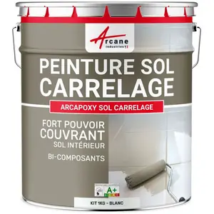 Comparateur de prix : Peinture résine carrelage sol - ARCAPOXY SOL CARRELAGE RAL 9003 Blanc...
