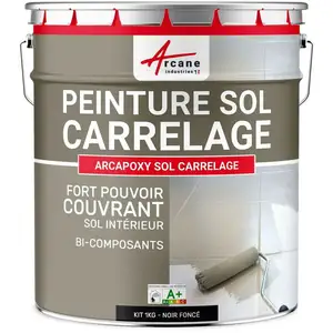 Comparateur de prix : Peinture résine carrelage sol - ARCAPOXY SOL CARRELAGE RAL 9005 Noir ...