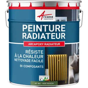Comparateur de prix : Peinture Radiateur - Fonte acier alu chauffage Ral 6011 Vert Reseda -...