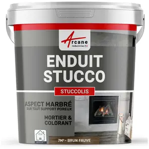 Comparateur de prix : Mortier + teinte - ARCANE INDUSTRIES - STUCCOLIS - Brun fauve - Prêt à l'emploi - Intérieur