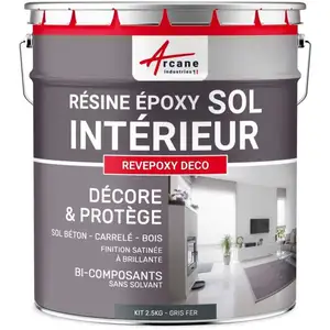 Comparateur de prix : PEINTURE EPOXY SOL - REVEPOXY DECO 2.5 kg (jusqu'à 12.5 m² en 2 couch....