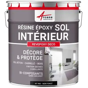 Comparateur de prix : PEINTURE EPOXY SOL - REVEPOXY DECO 1 kg (jusqu'à 5 m² en 2 couches) -...