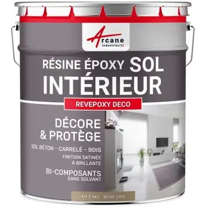 Comparateur de prix : ARCANE INDUSTRIES Peinture Sol - Résine Epoxy - Beige Gris - RAL 1019