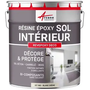 Comparateur de prix : PEINTURE EPOXY SOL - REVEPOXY DECO 1 kg (jusqu'à 5 m² en 2 couches) -...