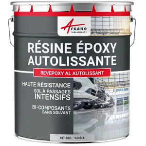Comparateur de prix : ARCANE INDUSTRIES Résine Epoxy Autolissante - ARCIND - Kit de 5 kg - Gris 4 Ral 7047 - Finition Brillante - Intérieur