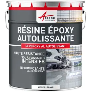 Comparateur de prix : Résine epoxy autolissante sols - REVEPOXY AL - Blanc - 5 kg - ARCANE INDUSTRIES