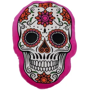 Peluche coussin tête de mort Lyo Design Calaveras Premium édition 46 c... pas cher