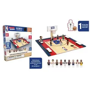 Mash’ems Nba Court - Terrain De Basket En Briques + 1 Joueur Mystere pas cher
