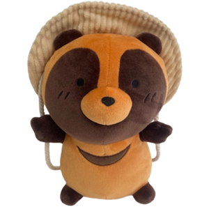 Peluche Lyo Tanuki Chapeau Kawaii 30 cm pas cher