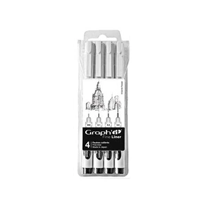 Pochette de 4 feutres fins noirs - Graph'it Fine liner pas cher