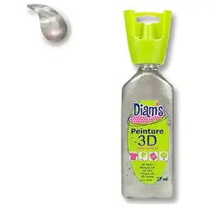 Comparateur de prix : OZ International DIAM'S Peinture 3D Tous Supports, Argent nacré, 37 ml, Set de 37 Pièces